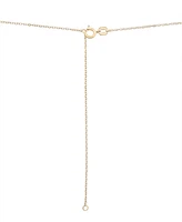 Diamond Knot-Frame Solitaire Pendant Necklace (1/3 ct. t.w.) in 14k Gold, 15" + 3" extender