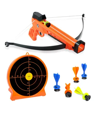 Kidzlane ArmoGear Bow & Arrow Archery Set | Includes Blaster Bow, 6 Suction Darts, Shooting Target | Great Crossbow Toy for Kids | Indoor & Outdoor Pl