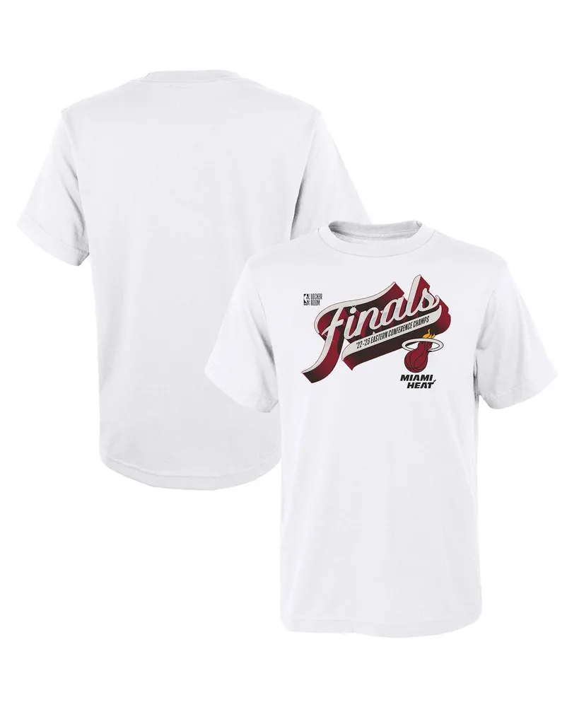 Preschool Boys and Girls Fanatics White Miami Heat 2023 Eastern Conference Champions Locker Room T-shirt