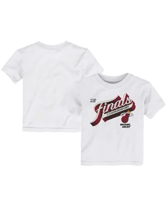 Toddler Boys and Girls Fanatics White Miami Heat 2023 Eastern Conference Champions Locker Room T-shirt