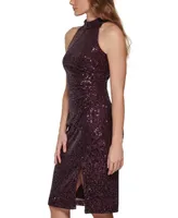 Eliza J Women's Halter-Neck Sequin Midi Dress