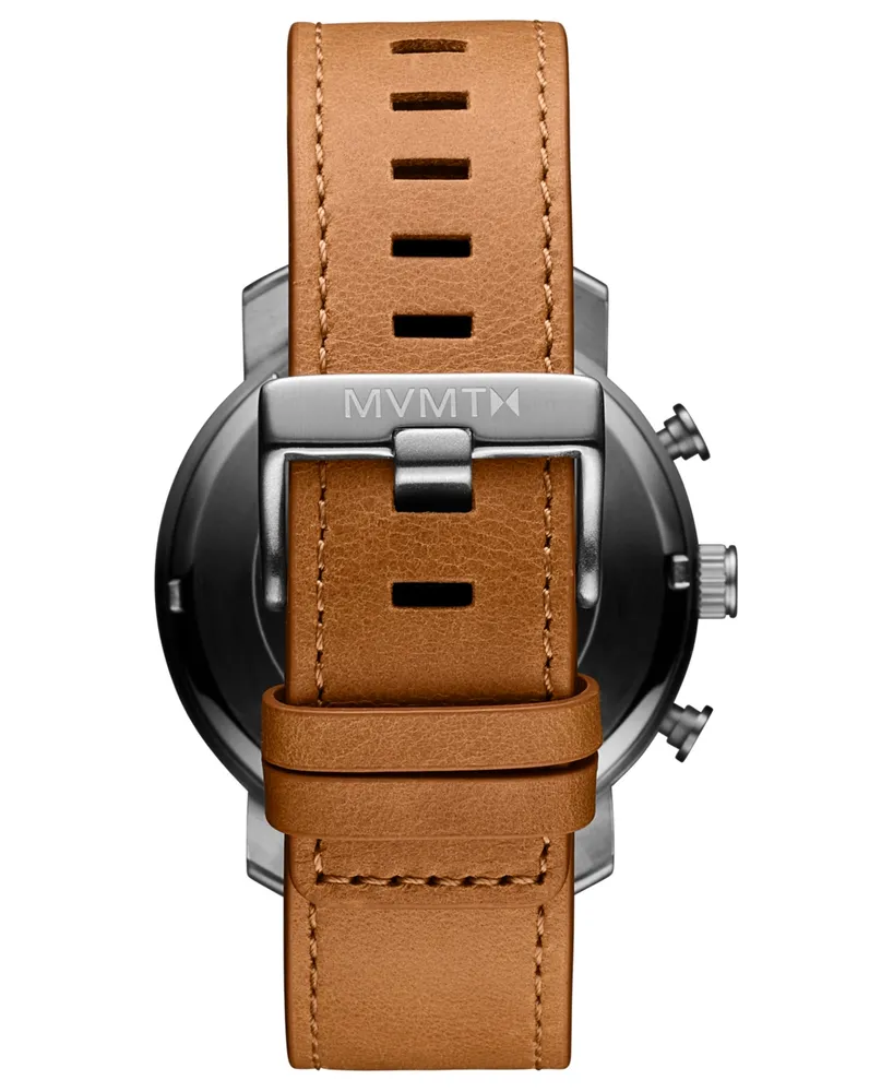 Mvmt Men's Chronograph Tan Leather Strap Watch 45mm