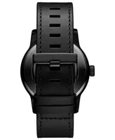 Mvmt Men's Classic Ii Black Leather Strap Watch 44mm