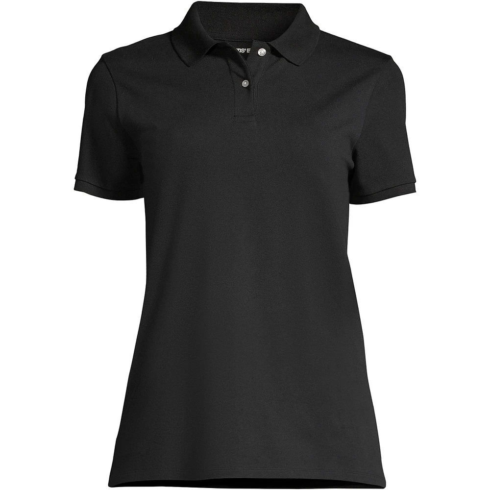 Lands' End Women's Mesh Cotton Short Sleeve Polo Shirt