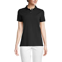 Lands' End Women's Mesh Cotton Short Sleeve Polo Shirt