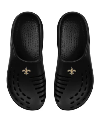 Youth Boys and Girls Foco Black New Orleans Saints Sunny Day Clogs
