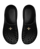 Youth Boys and Girls Foco Black New Orleans Saints Sunny Day Clogs