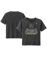 Toddler Boys and Girls Fanatics Heather Charcoal Vegas Golden Knights 2023 Western Conference Champions Locker Room T-shirt