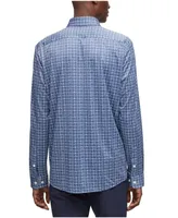 Boss by Hugo Men's Printed Performance-Stretch Slim-Fit Dress Shirt