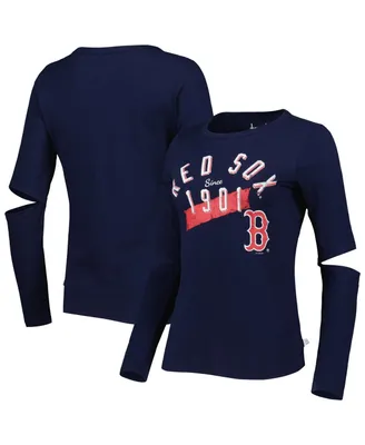 Women's Touch Navy Boston Red Sox Formation Long Sleeve T-shirt
