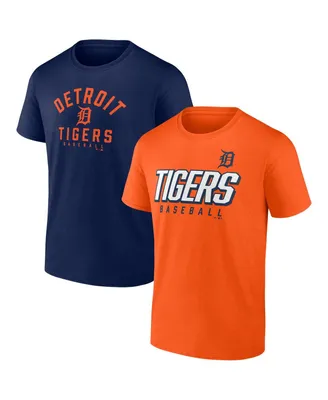 Men's Fanatics Orange, Navy Detroit Tigers Player Pack T-shirt Combo Set