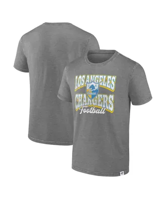 Men's Fanatics Heather Charcoal Los Angeles Chargers Force Out T-shirt