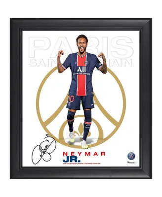 Neymar Jr. Paris Saint-Germain Facsimile Signature Framed 15" x 17" Collage