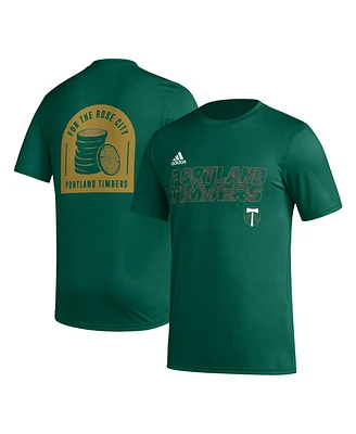 Men's adidas Green Portland Timbers Team Jersey Hook Aeroready T-shirt