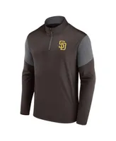 Men's Fanatics Brown San Diego Padres Logo Quarter-Zip Top