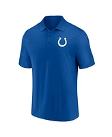 Men's Fanatics Royal, White Indianapolis Colts Dueling Two-Pack Polo Shirt Set