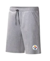 Men's Msx by Michael Strahan Heather Gray Pittsburgh Steelers Trainer Shorts