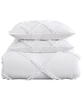 Laura Ashley Norah Solid Microfiber Piece Comforter Set