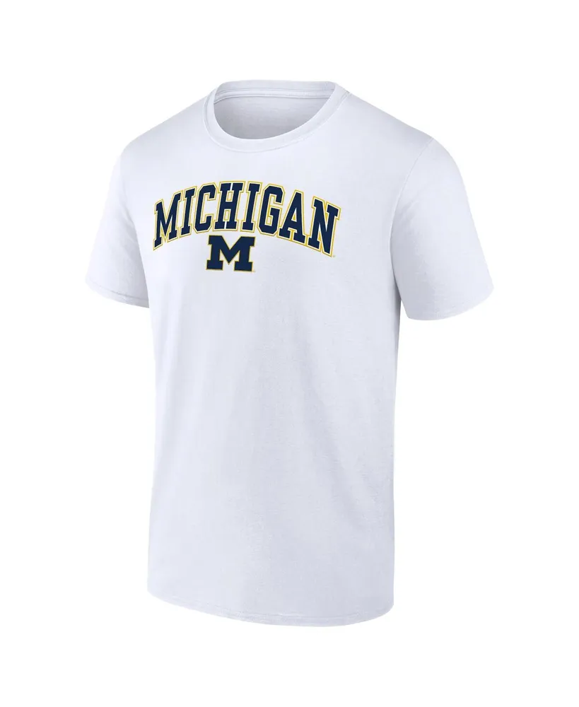 Men's Fanatics White Michigan Wolverines Campus T-shirt