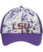 Men's Colosseum Gray, Purple Lsu Tigers Love Fern Trucker Snapback Hat