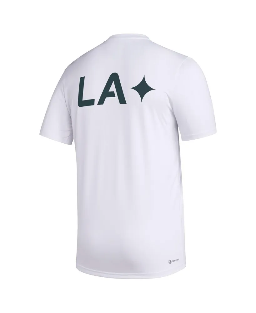 Men's adidas White La Galaxy Team Jersey Hook Aeroready T-shirt