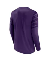 Men's Fanatics Purple, Black Baltimore Ravens Square Off Long Sleeve T-shirt