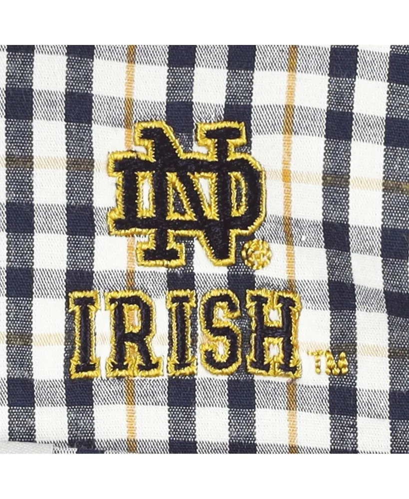 Men's Columbia Navy Notre Dame Fighting Irish Rapid Rivers Logo Button-Down Shirt