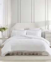 Laura Ashley Eyelet Ruffle Microfiber Piece Comforter Set