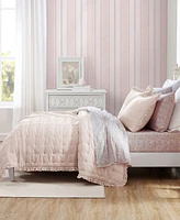 Laura Ashley Hailee Microfiber 3 Piece Quilt Set, Full/Queen