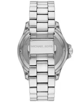 Michael Kors Women's Everest Quartz Three-Hand Silver-Tone Stainless Steel Watch 40mm - Silver