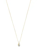 Sirena Diamond Solitaire Two-Tone 18" Pendant Necklace (1/4 ct. t.w.) in 14k Two-Tone Gold