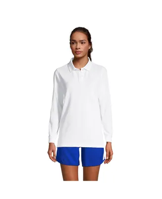 Lands' End Women's Long Sleeve Mesh Polo Shirt