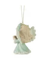 Precious Moments Wishing You Joyful Sounds of The Season Annual Angel Bisque Porcelain Ornament