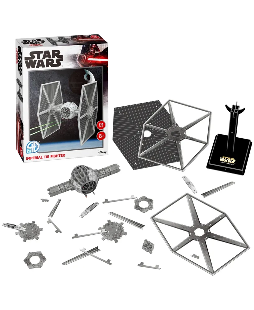4D Cityscape Star Wars Imperial Tie Fighter Paper Model Kit, 116 Pieces