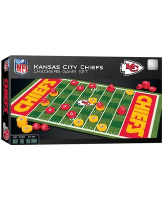 Masterpieces Puzzles Nfl Checkers Game Set Kansas City Chiefs