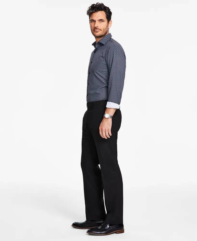 Alfani Men's Classic-Fit Stretch Solid Suit Pants, Created for Macy's