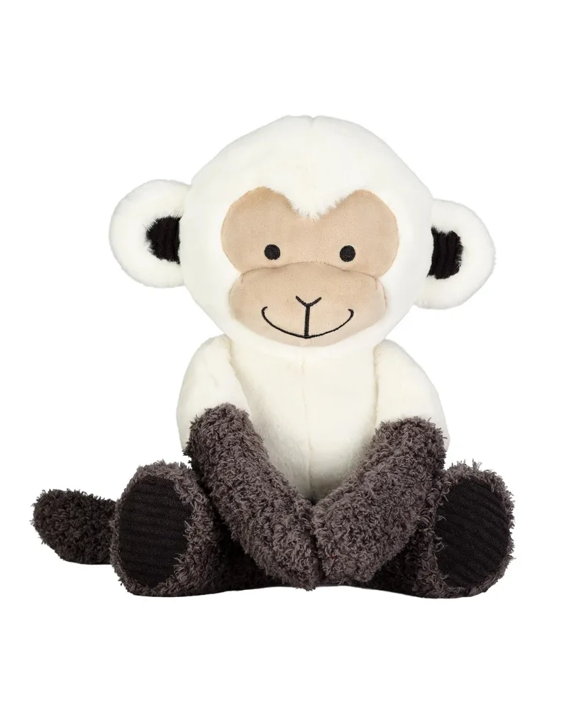 Lambs & Ivy Jungle Party White/Gray Plush Monkey Stuffed Animal