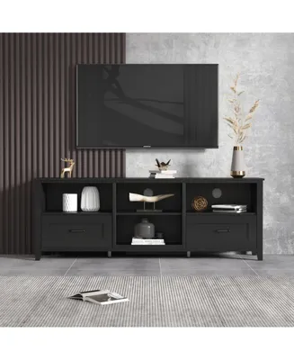 Simplie Fun 70.08 Inch Length Tv Stand For Living Room And Bedroom, With 2 Drawers