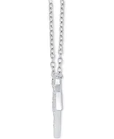 Enchanted Disney Fine Jewelry Diamond Elsa Snowflake Pendant Necklace (1/10 ct. t.w.) in Sterling Silver, 16" + 2" extender