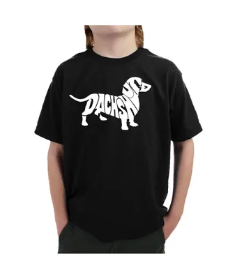 La Pop Art Boys Word T-shirt - Dachshund