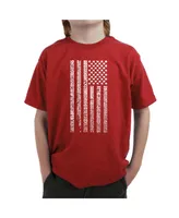 Big Boy's Word Art T-shirt - National Anthem Flag