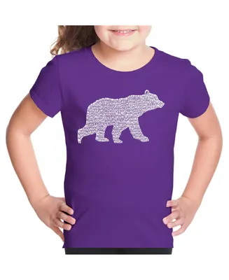 Big Girl's Word Art T-shirt - Mama Bear