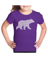 Big Girl's Word Art T-shirt - Mama Bear