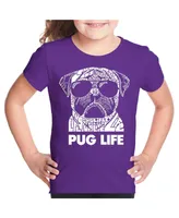 Big Girl's Word Art T-shirt - Pug Life