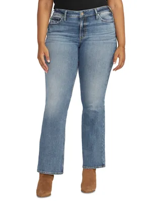 Silver Jeans Co. Plus Size Suki Mid Rise Curvy-Fit Bootcut Jeans