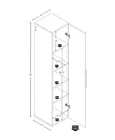 Prepac 15" Composite Wood Hang-ups Narrow Storage Cabinet