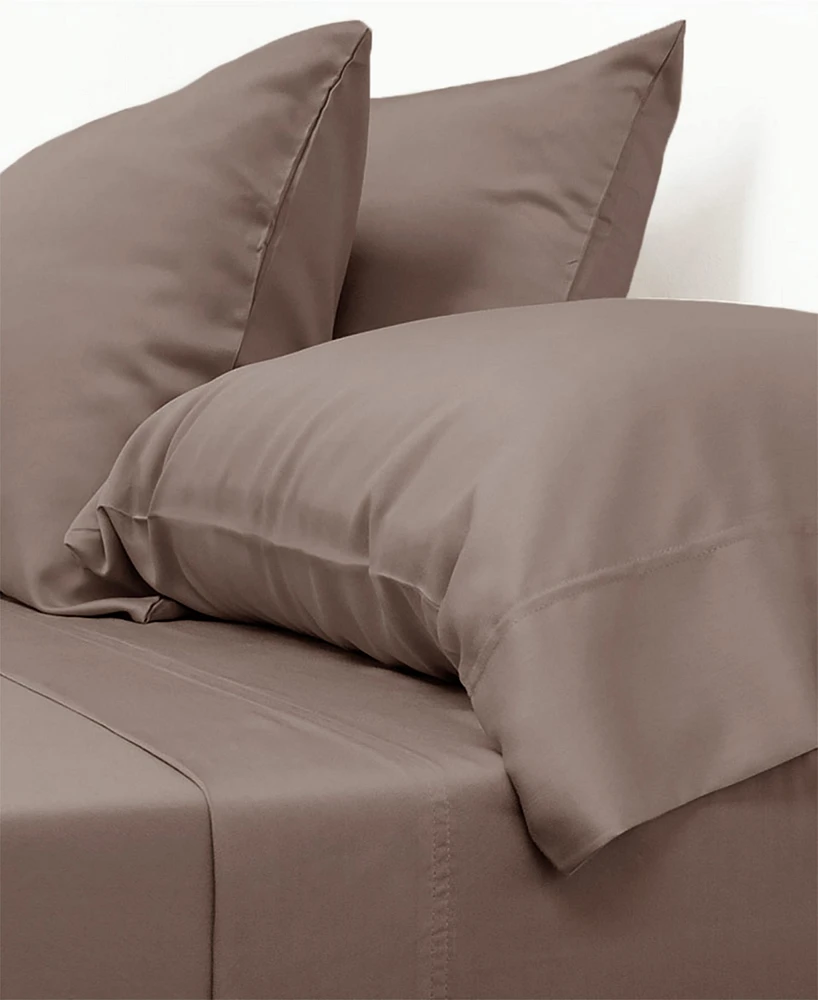 Cariloha Classic 4-Piece Twill Sheet Set | Beach Linen | King | Viscose Material |Extra soft, Cooling for Hot Sleepers, Corner Bands