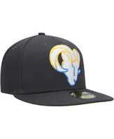 Men's New Era Graphite Los Angeles Rams Color Dim 59FIFTY Fitted Hat