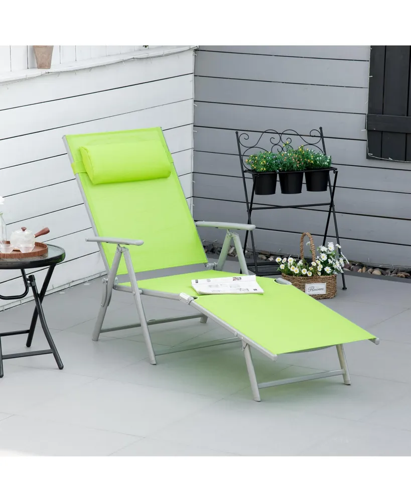 Outsunny Outdoor Folding Chaise Lounge Chair