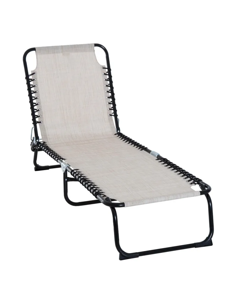 Outsunny Set of 2 Garden Sun Lounger Outdoor Reclining Seat